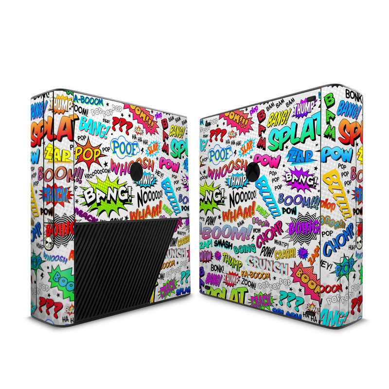 Xbox 360 E Skin design of Text, Font, Line, Graphics, Art, Graphic design, with gray, white, red, blue, black colors