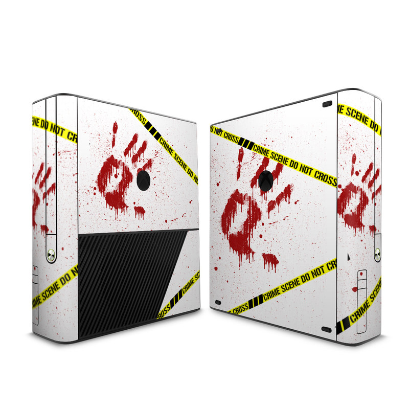 Xbox 360 E Skin design of Text, Font, Red, Graphic design, Logo, Graphics, Brand, Banner, with white, red, yellow, black colors