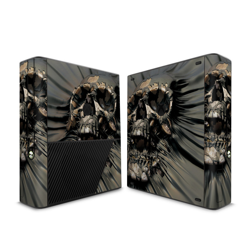 Xbox 360 E Skin design of Cg artwork, Fictional character, Illustration, Demon, Fiction, Supervillain, Mythology, Art, with black, green, gray, red colors