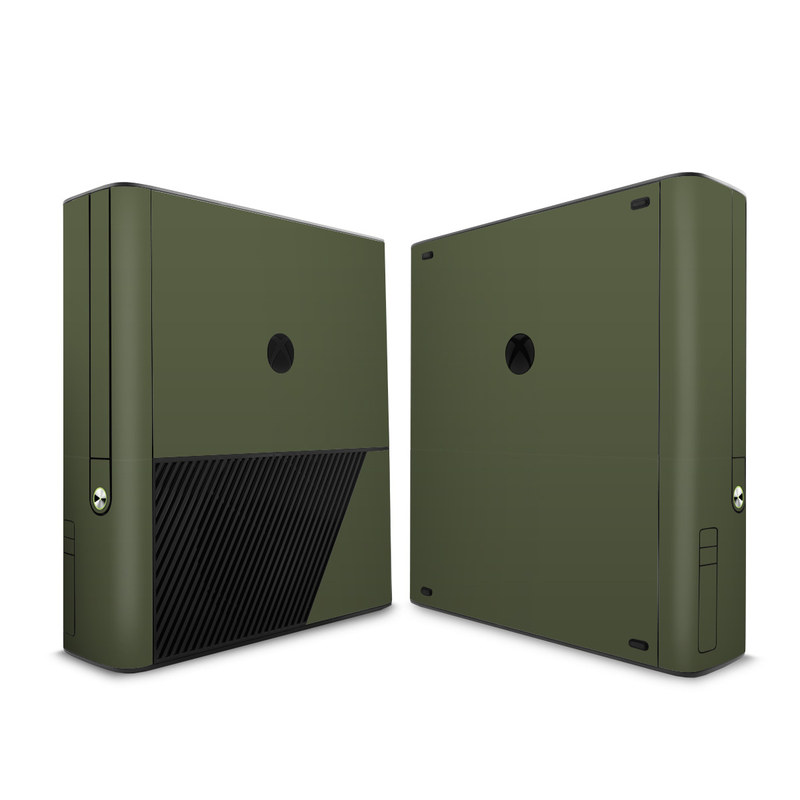 Xbox 360 E Skin design of Green, Brown, Text, Yellow, Grass, Font, Pattern, Beige, with green, brown colors