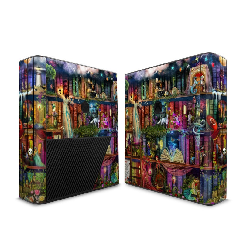 Xbox 360 E Skin design of Painting, Art, Theatrical scenery with black, red, gray, green, blue colors