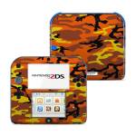 Orange Camo Nintendo 2DS Skin