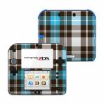 Turquoise Plaid Nintendo 2DS Skin