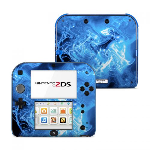 Blue Quantum Waves Nintendo 2DS Skin