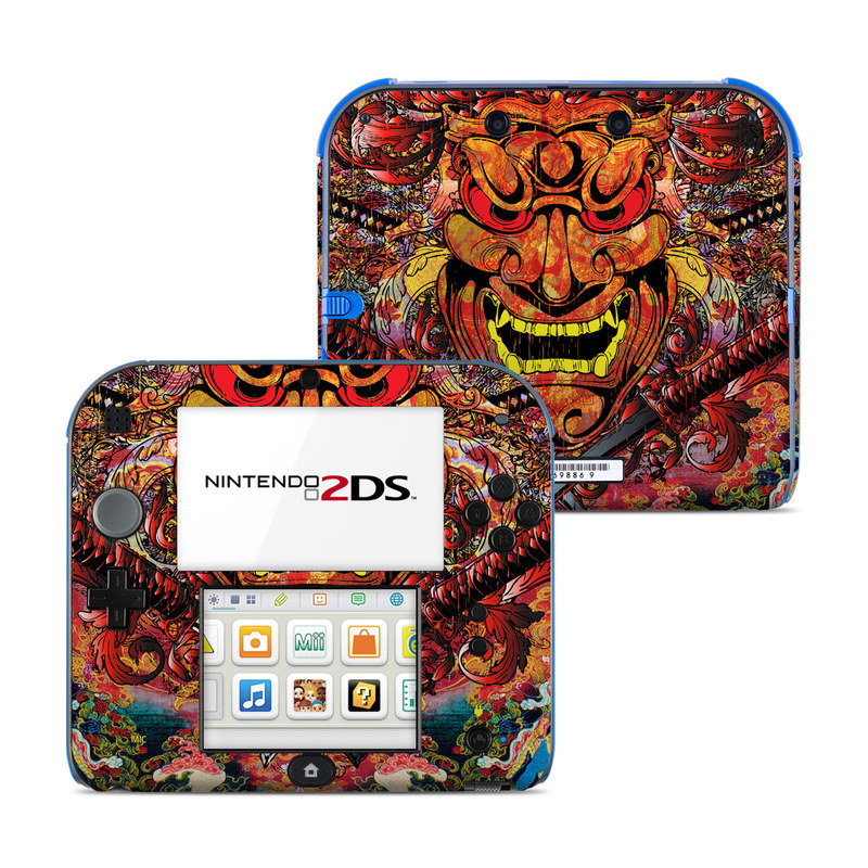 Nintendo 2DS Skin design of Art, Psychedelic art, Visual arts, Illustration, Fictional character, Demon, with red, orange, yellow colors
