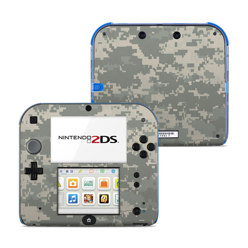 Nintendo 2DS Skin design of Military camouflage, Green, Pattern, Uniform, Camouflage, Design, Wallpaper, with gray, green colors