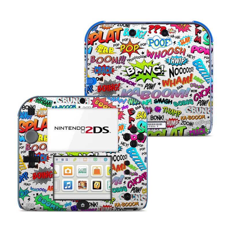 Nintendo 2DS Skin design of Text, Font, Line, Graphics, Art, Graphic design, with gray, white, red, blue, black colors