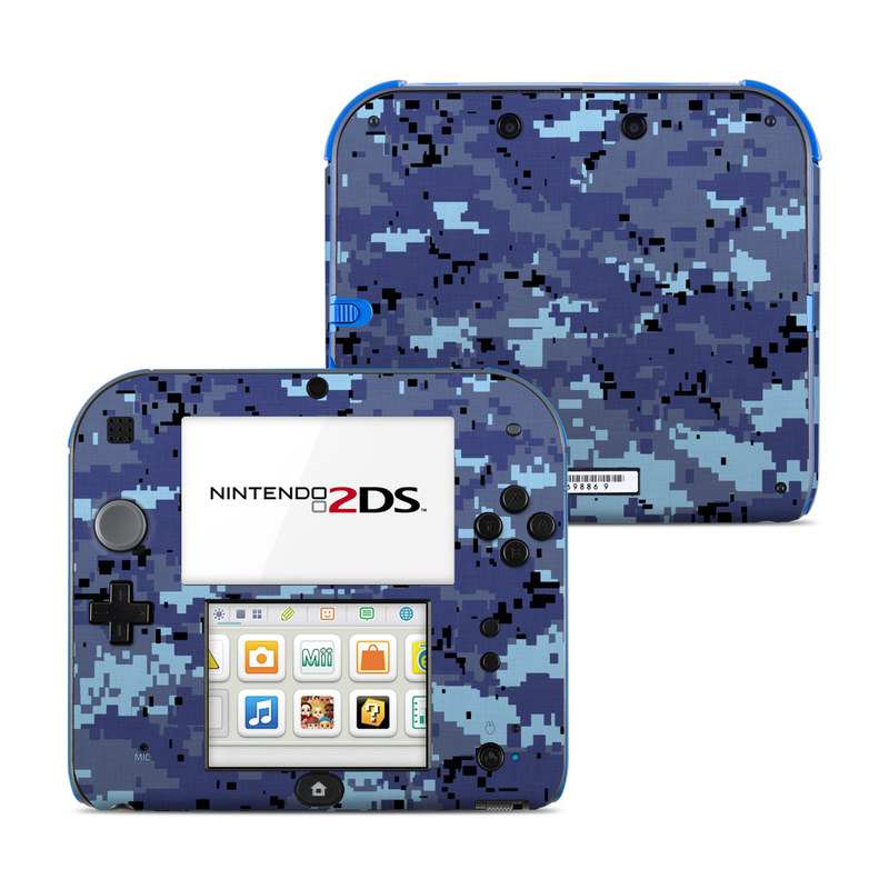 Nintendo 2DS Skin design of Blue, Purple, Pattern, Lavender, Violet, Design, with blue, gray, black colors