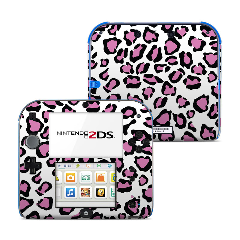 Nintendo 2DS Skin design of Pink, Pattern, Design, Textile, Magenta, with white, black, gray, purple, red colors