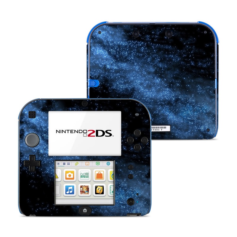 Nintendo 2DS Skin design of Sky, Atmosphere, Black, Blue, Outer space, Atmospheric phenomenon, Astronomical object, Darkness, Universe, Space, with black, blue colors