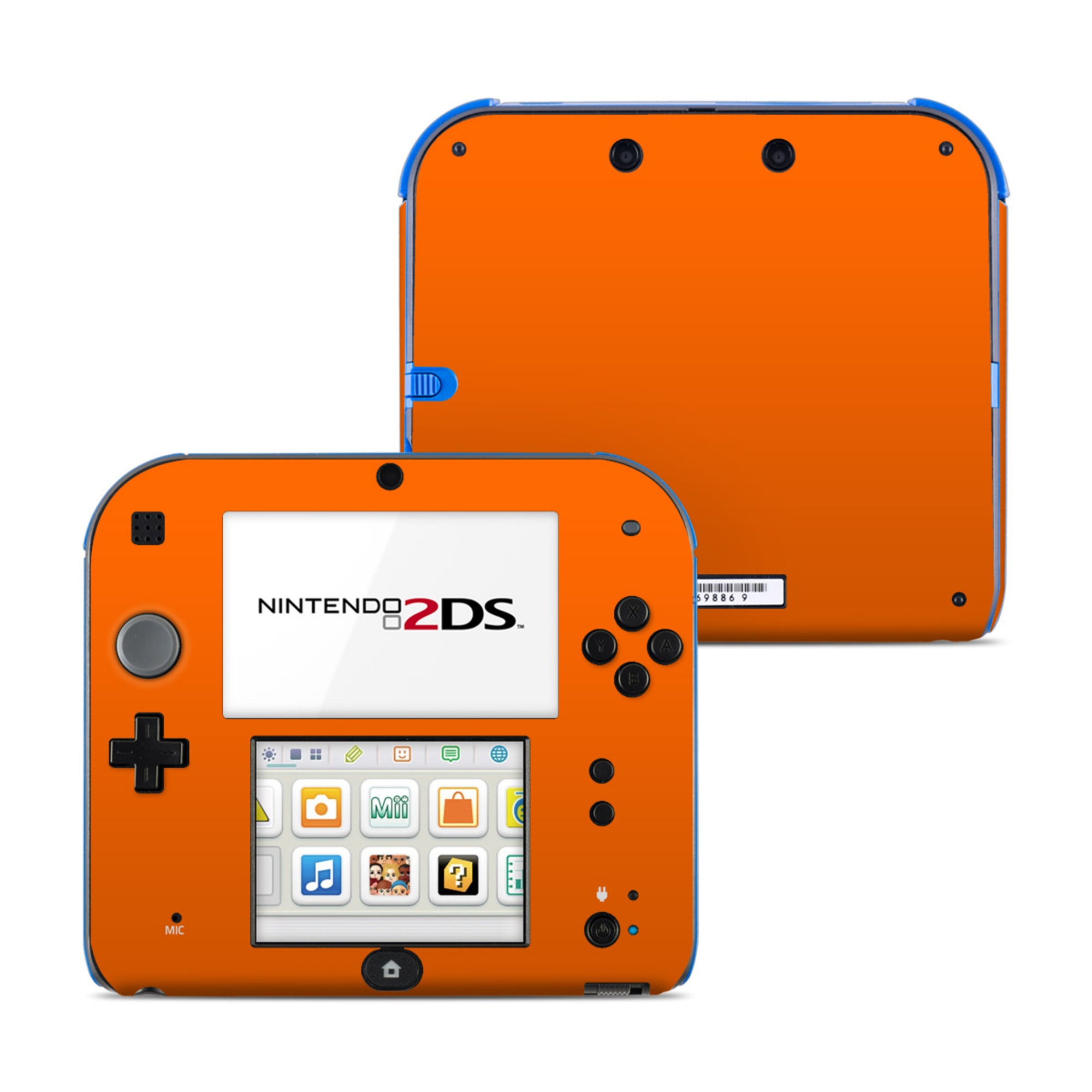 Nintendo 2DS Skin design of Brown, Amber, Orange, Peach, Pattern, Magenta, Tints and shades, Font, Carmine, Event, with orange colors