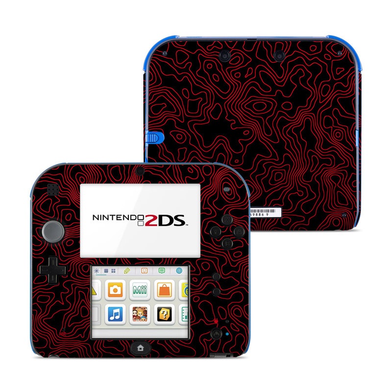 Nintendo 2DS Skin design of Pink, Art, Motif, Magenta, Font, Pattern, Symmetry, Rectangle, Circle, Electric blue, with black, red colors