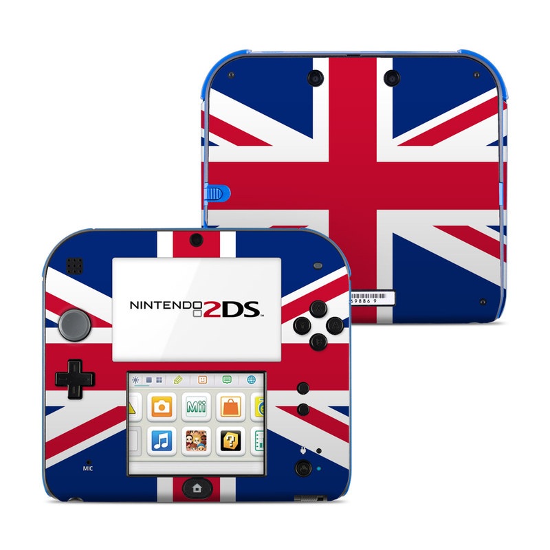 Nintendo 2DS Skin design of Flag, Red, Line, Electric blue, Design, Font, Pattern, Parallel, Flag Day (USA), with red, white, blue colors