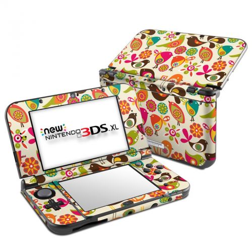 Bird Flowers Nintendo 3DS XL Skin