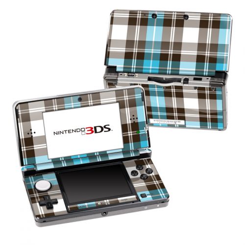 Turquoise Plaid Nintendo 3DS (Original) Skin