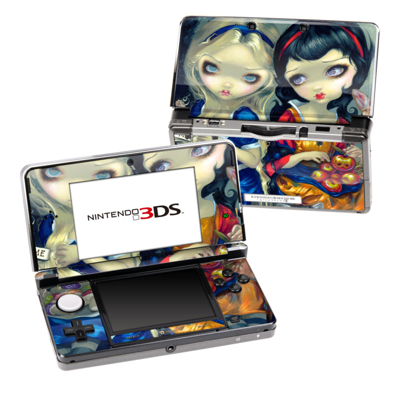 Nintendo 3DS Original Skin design of Doll, Cartoon, Illustration, Cat, Art, Fawn, Toy, Fictional character, Whiskers, with blue, yellow, red, orange, gray colors