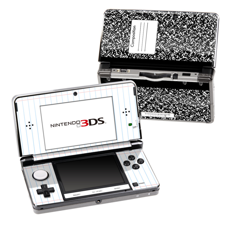 Nintendo 3DS Original Skin design of Text, Font, Line, Pattern, Black-and-white, Illustration with black, gray, white colors