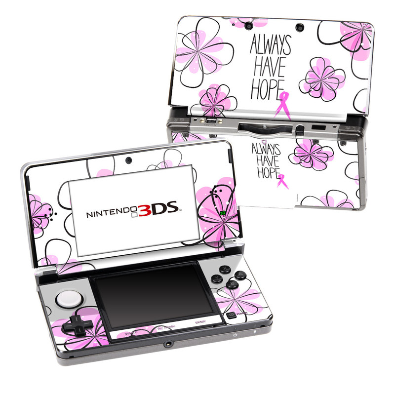 Nintendo 3DS Original Skin design of Pink, Purple, Text, Petal, Line, Magenta, Leaf, Design, Pattern, Plant, with white, gray, pink, black, purple colors