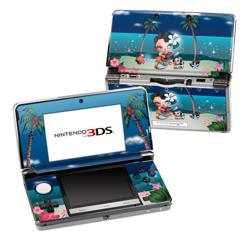 Nintendo 3DS Original Skin design of Cartoon, Animated cartoon, Illustration, Animation, Fictional character, Plant, Art, Clip art, with blue, white, brown, pink, green, yellow, red colors