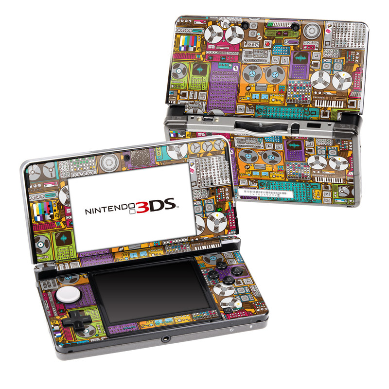 Nintendo 3DS Original Skin design of Games, Pc game, Design, Pattern, Screenshot, Art, with gray, black, red, green, blue, purple colors