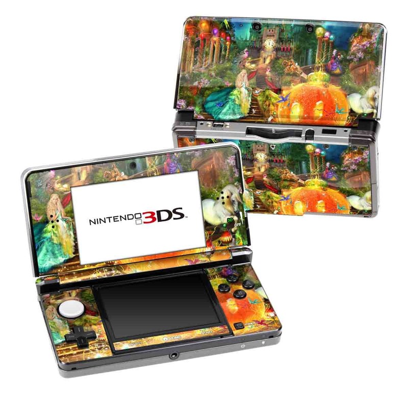 Nintendo 3DS Original Skin design of Mythology, Adventure game, World, Fictional character, Theatrical scenery, Art, with yellow, orange, blue, green, red, purple, white, black colors