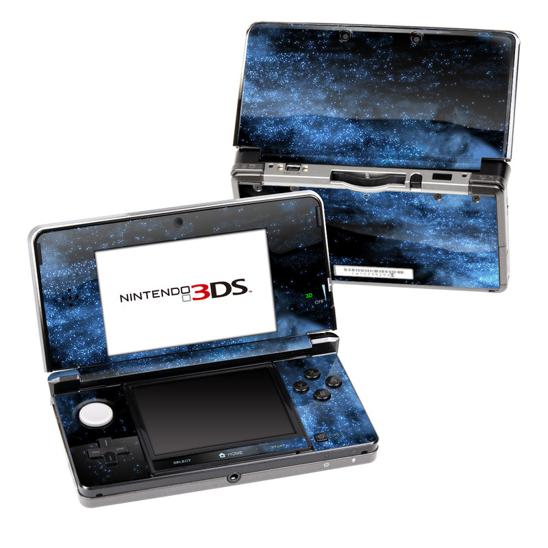 Nintendo 3DS Original Skin design of Sky, Atmosphere, Black, Blue, Outer space, Atmospheric phenomenon, Astronomical object, Darkness, Universe, Space with black, blue colors