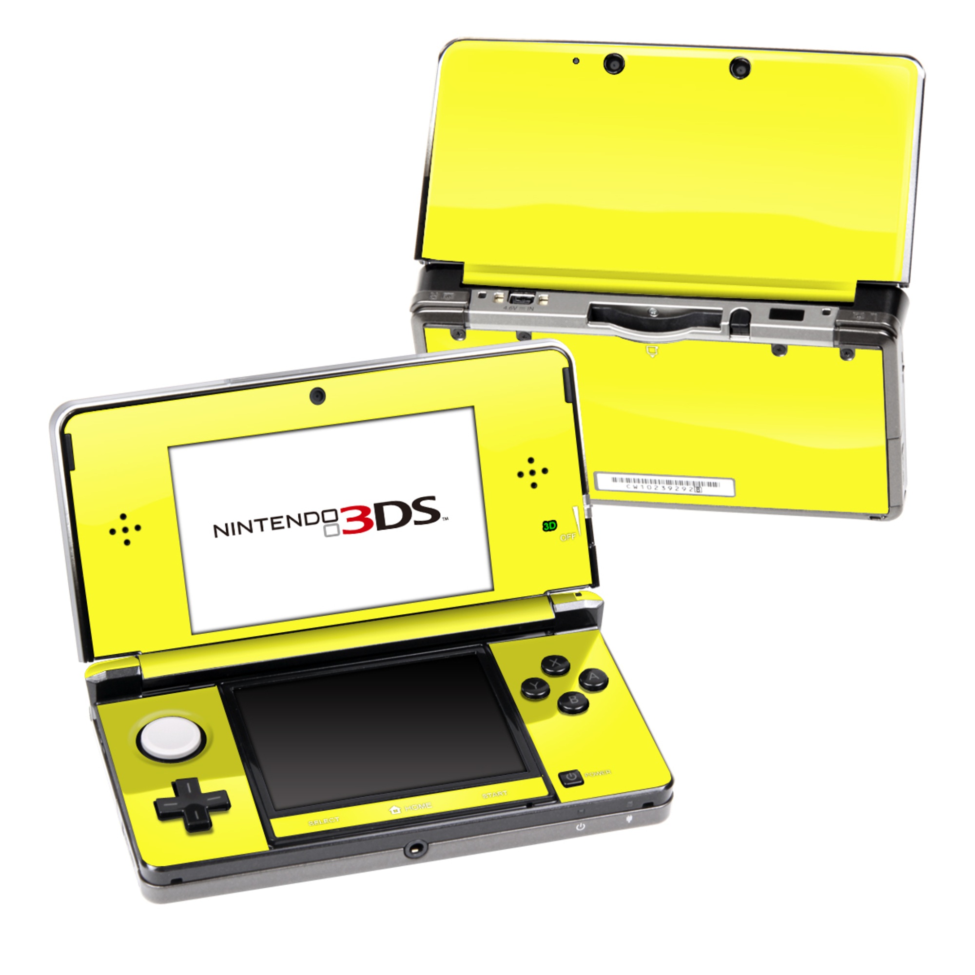 Nintendo 3DS Original Skin design of Yellow, Font, Electric blue, Peach, Pattern, Magenta, with yellow colors