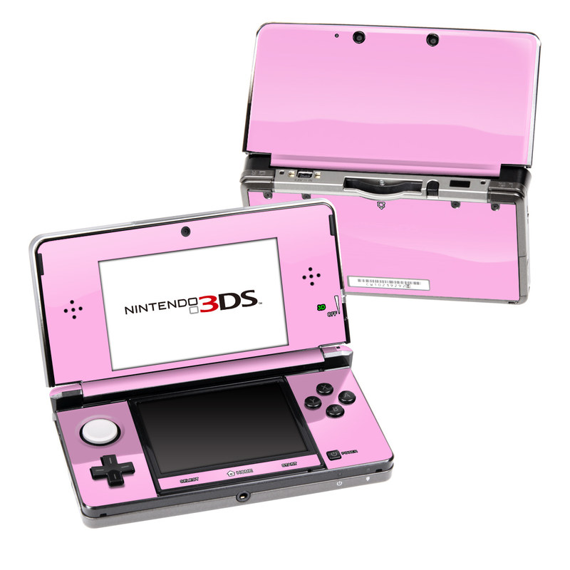 Nintendo 3DS Original Skin design of Pink, Violet, Purple, Red, Magenta, Lilac, Sky, Material property, Peach with pink colors