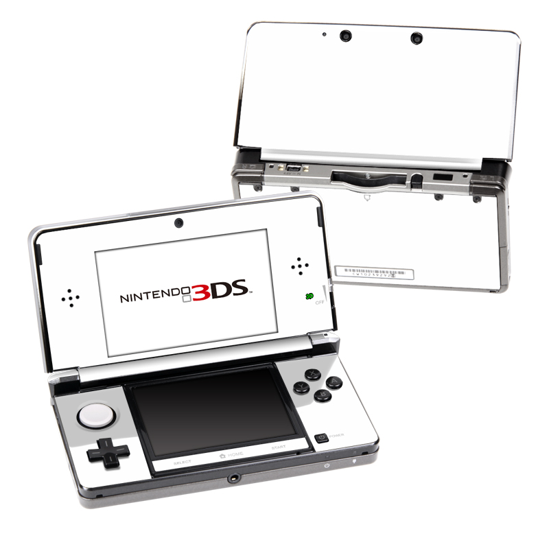 Nintendo 3DS Original Skin design of White, Black, Line, with white colors