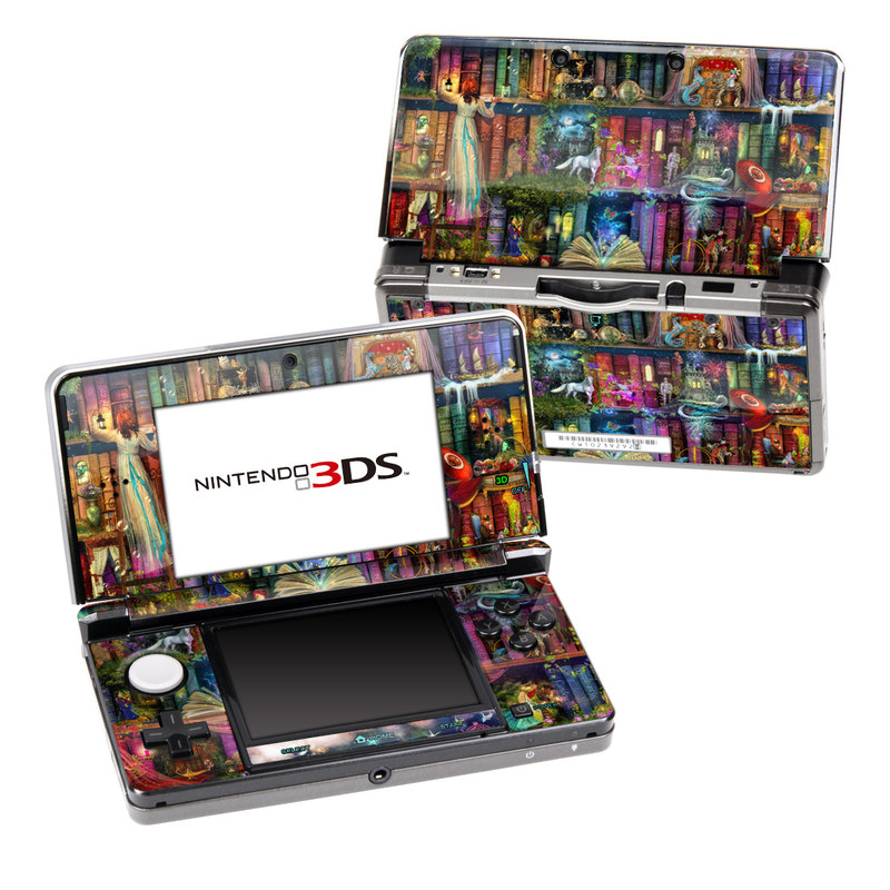 Nintendo 3DS Original Skin design of Painting, Art, Theatrical scenery, with black, red, gray, green, blue colors
