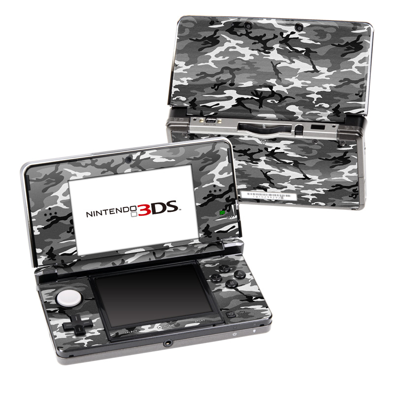 Nintendo 3DS Original Skin design of Military camouflage, Pattern, Clothing, Camouflage, Uniform, Design, Textile, with black, gray colors