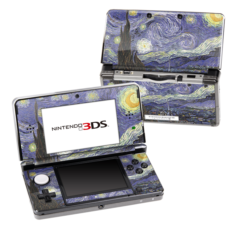 Nintendo 3DS Original Skin design of Painting, Purple, Art, Tree, Illustration, Organism, Watercolor paint, Space, Modern art, Plant, with gray, black, blue, green colors