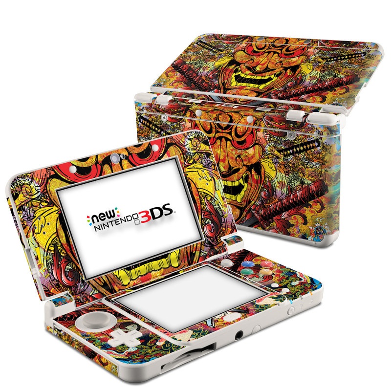 Nintendo 3DS Skin design of Art, Psychedelic art, Visual arts, Illustration, Fictional character, Demon, with red, orange, yellow colors