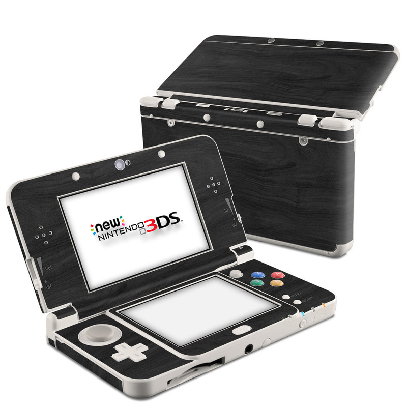 Nintendo 3DS Skin design of Black, Brown, Wood, Grey, Flooring, Floor, Laminate flooring, Wood flooring with black colors