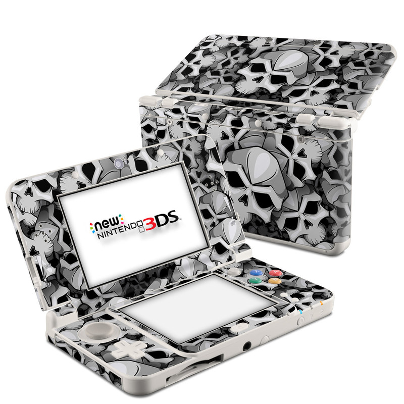 Nintendo 3DS Skin design of Pattern, Black-and-white, Monochrome, Ball, Football, Monochrome photography, Design, Font, Stock photography, Photography, with gray, black colors