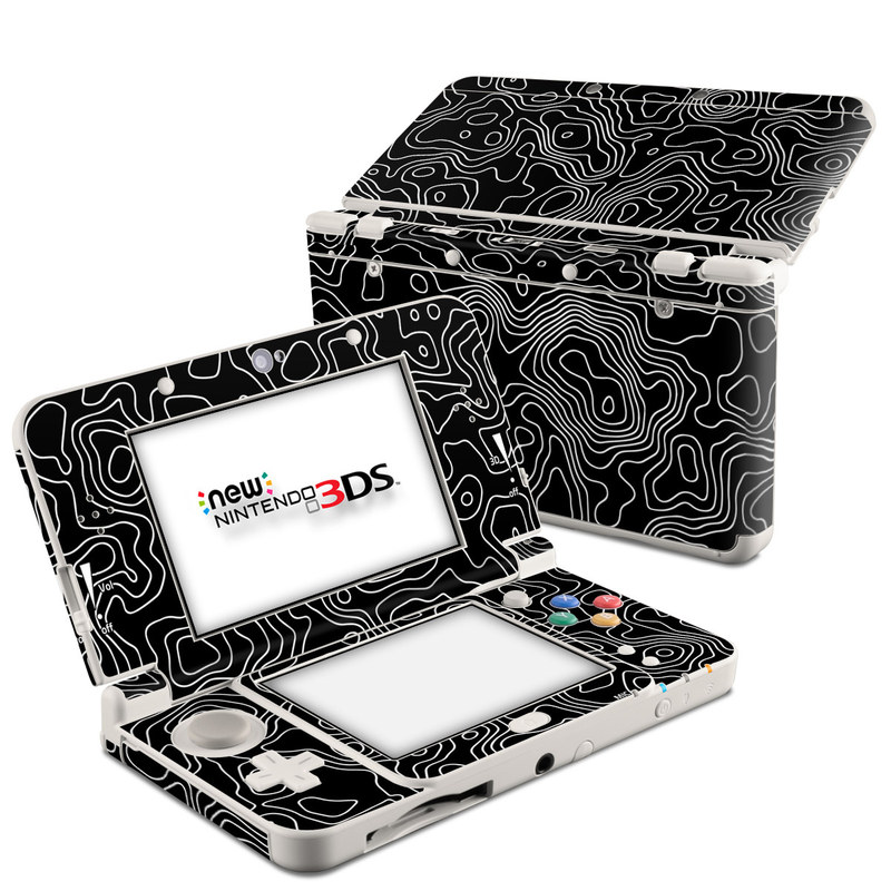Nintendo 3DS Skin design of Art, Motif, Pattern, Symmetry, Monochrome, Circle, Font, Visual arts, Illustration, Monochrome photography, with black, gray colors