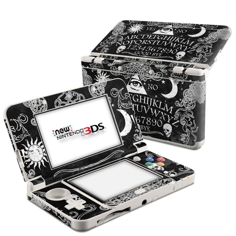 Nintendo 3DS Skin design of Text, Font, Pattern, Design, Illustration, Headpiece, Tiara, Black-and-white, Calligraphy, Hair accessory with black, white, gray colors