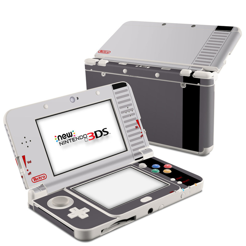Nintendo 3DS Skin design of Text, Font, Red, Product, Logo, Brand, Material property, Graphics, Rectangle with gray, black, red colors