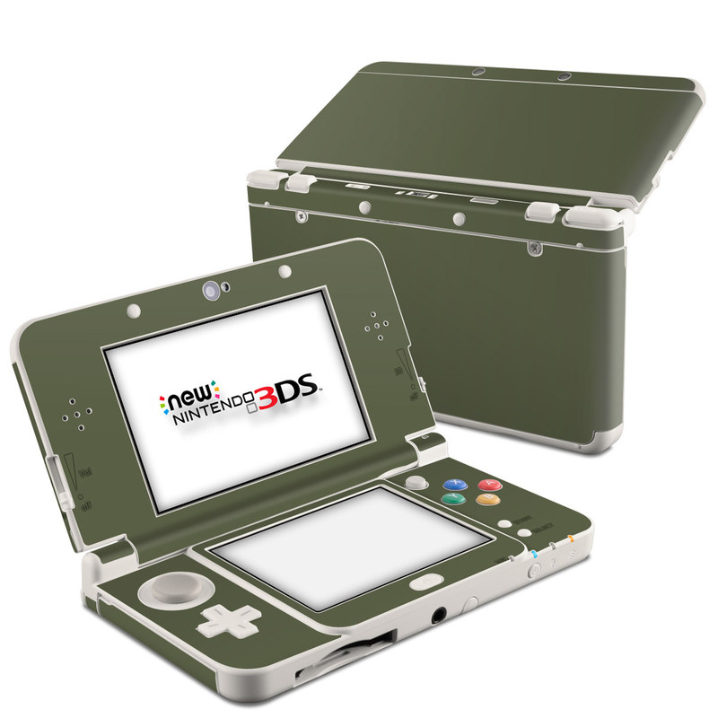 Nintendo 3DS Skin design of Green, Brown, Text, Yellow, Grass, Font, Pattern, Beige, with green, brown colors