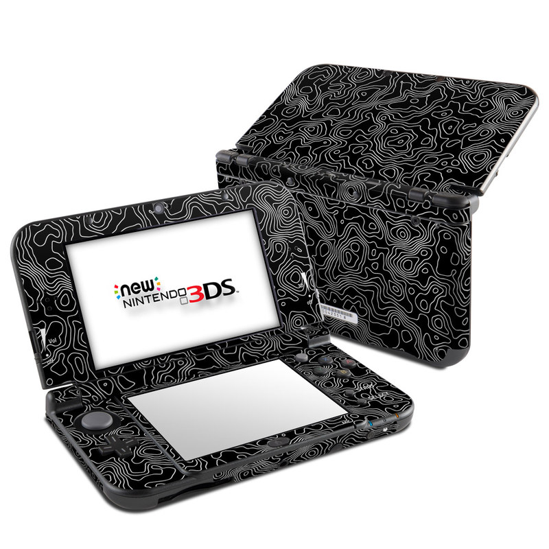 Nintendo 3DS LL Skin design of Art, Motif, Pattern, Symmetry, Monochrome, Circle, Font, Visual arts, Illustration, Monochrome photography, with black, gray colors