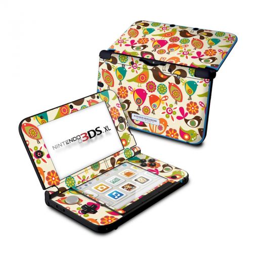 Bird Flowers Nintendo 3DS XL (Original) Skin