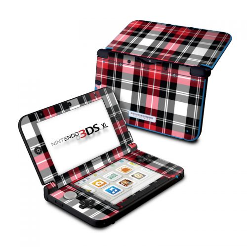 Red Plaid Nintendo 3DS XL (Original) Skin