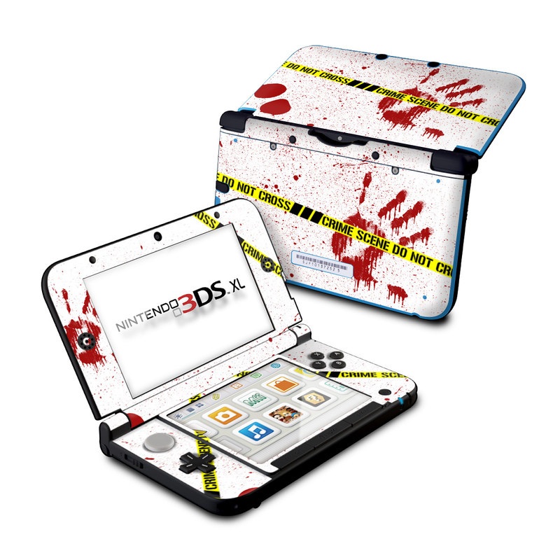 Nintendo 3DS XL Original Skin design of Text, Font, Red, Graphic design, Logo, Graphics, Brand, Banner, with white, red, yellow, black colors