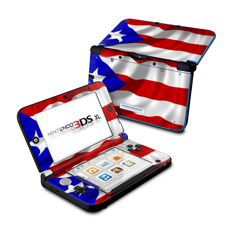 Nintendo 3DS XL Original Skin design of Flag, Flag of the united states, Flag Day (USA), Veterans day, Independence day with red, blue, white colors