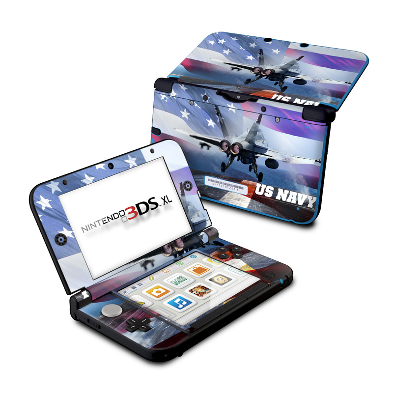 Nintendo 3DS XL Original Skin design of Airplane, Aircraft, Aviation, Vehicle, Airline, Aerospace engineering, Air travel, Air force, Sky, Flight with gray, black, blue, purple colors
