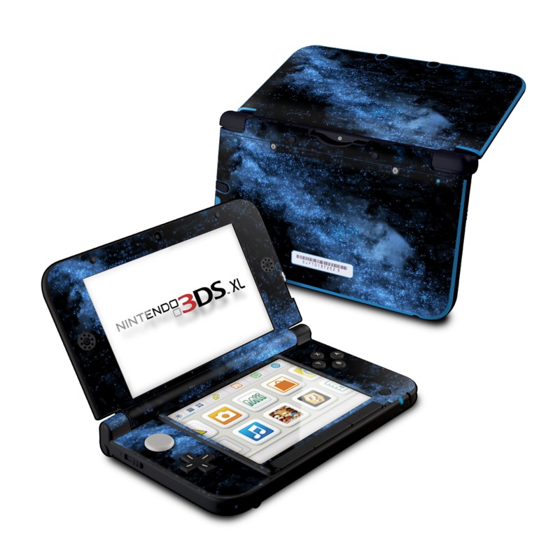 Nintendo 3DS XL Original Skin design of Sky, Atmosphere, Black, Blue, Outer space, Atmospheric phenomenon, Astronomical object, Darkness, Universe, Space with black, blue colors
