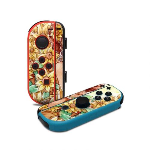 Lady Sunflower Nintendo Switch Joy-Con Controller Skin