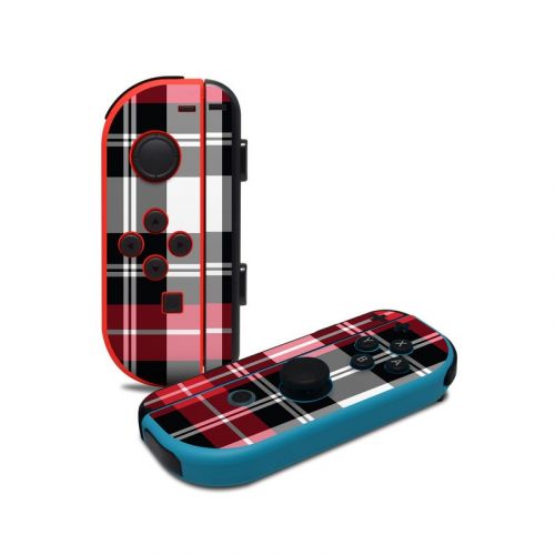 Red Plaid Nintendo Switch Joy-Con Controller Skin
