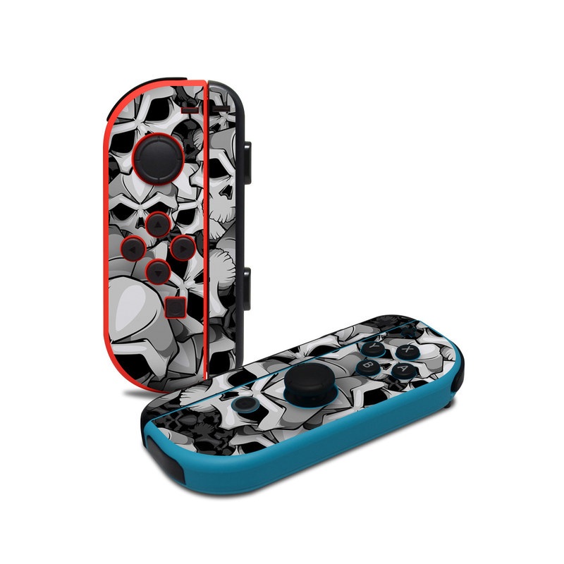 Nintendo Switch JoyCon Controller Skin design of Pattern, Black-and-white, Monochrome, Ball, Football, Monochrome photography, Design, Font, Stock photography, Photography, with gray, black colors