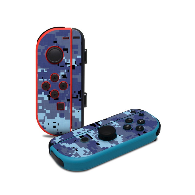 Nintendo Switch JoyCon Controller Skin design of Blue, Purple, Pattern, Lavender, Violet, Design, with blue, gray, black colors
